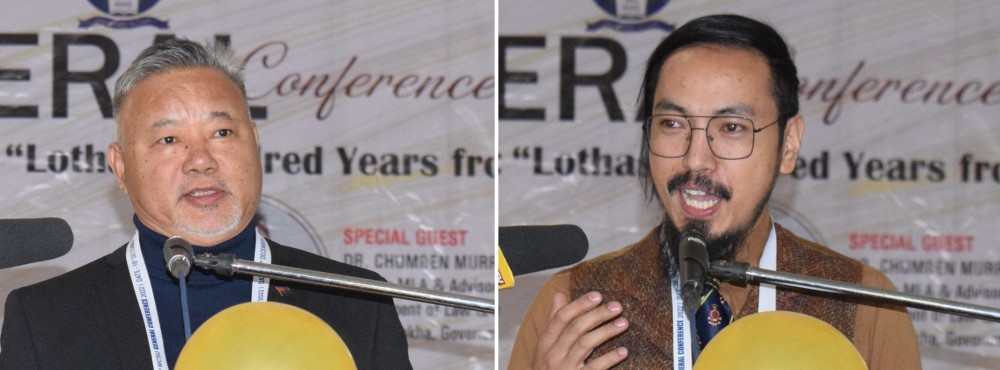 (Left to Right) Dr Chumben Murry and Lichan Humtsoe during WCSU 22nd general conference held on December 10.